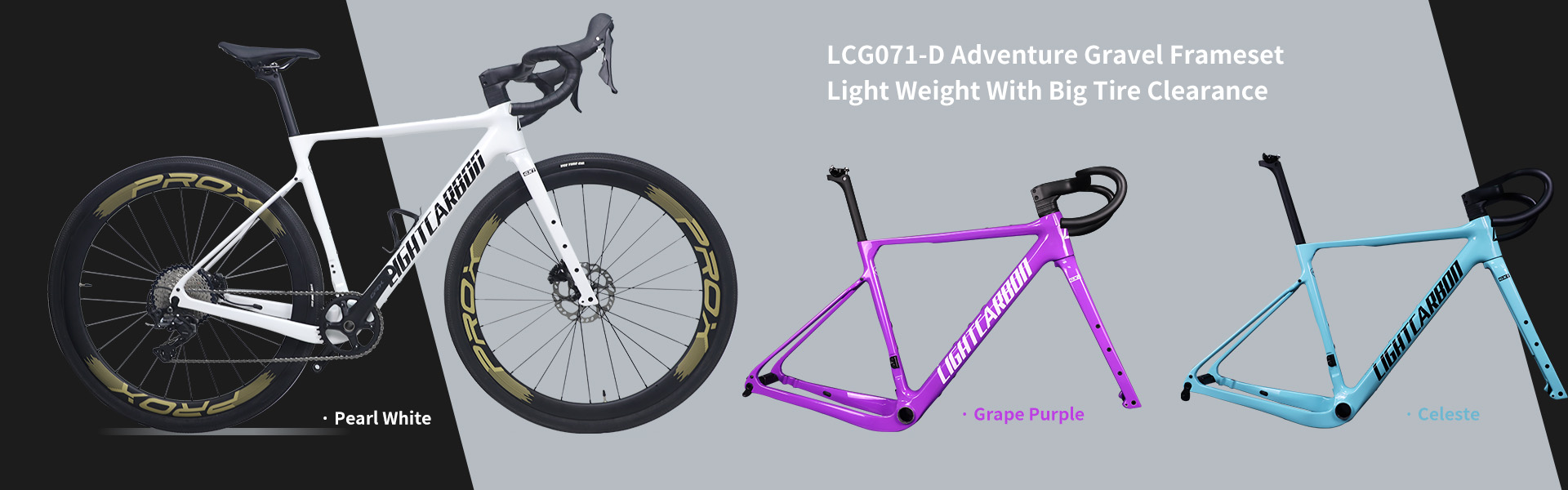 LightCarbon Adventure Gravel Frameset Light Weight