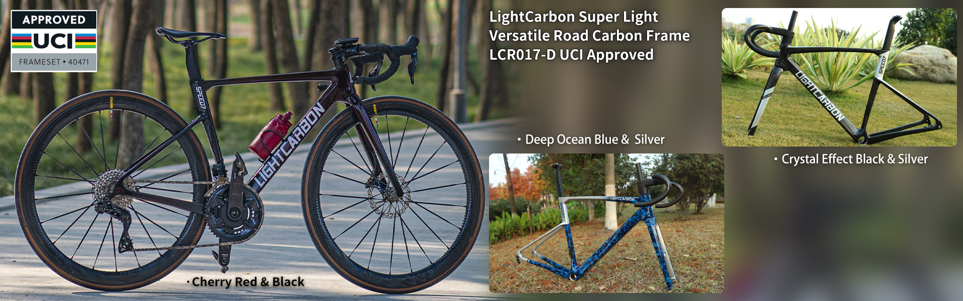 LightCarbon Super Light Disc Brake Road Carbon Frameset With Integrated Handlebar